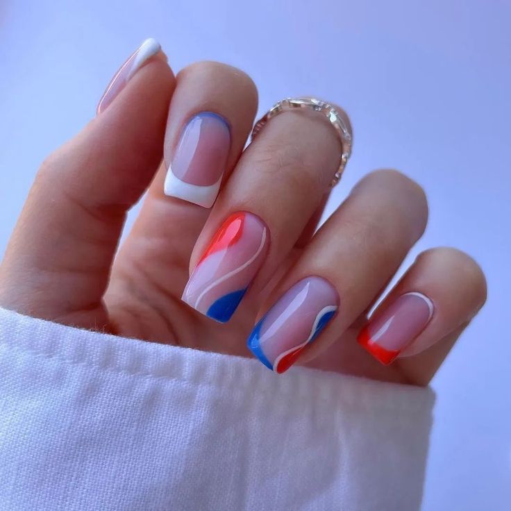 Subtle 4Th Of July Nails